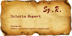 Szlotta Rupert névjegykártya
